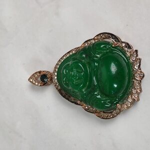 Vintage-look Laughing Buddha Pendant